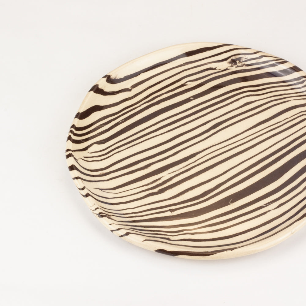 Brown & White Marble Side Plate