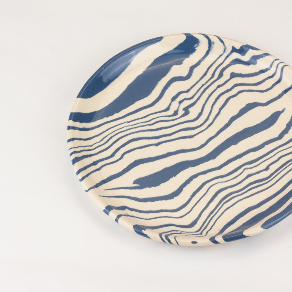 Blue & White Marble Side Plate
