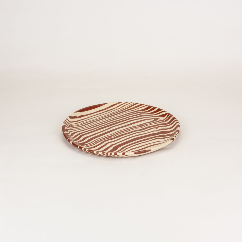 Terracotta & White Marble Side Plate