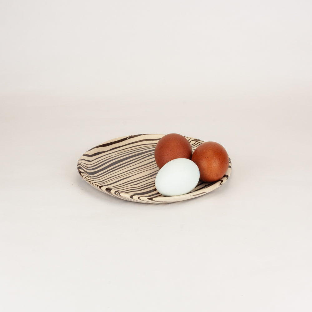 Brown & White Marble Side Plate