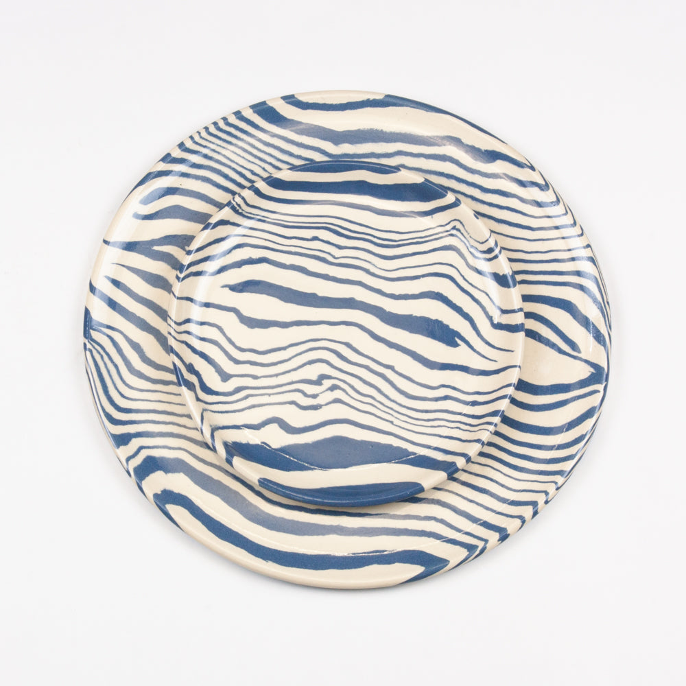 Blue & White Marble Side Plate