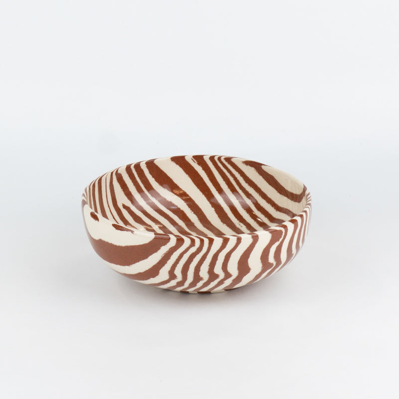 Terracotta & White Marble Cereal Bowl