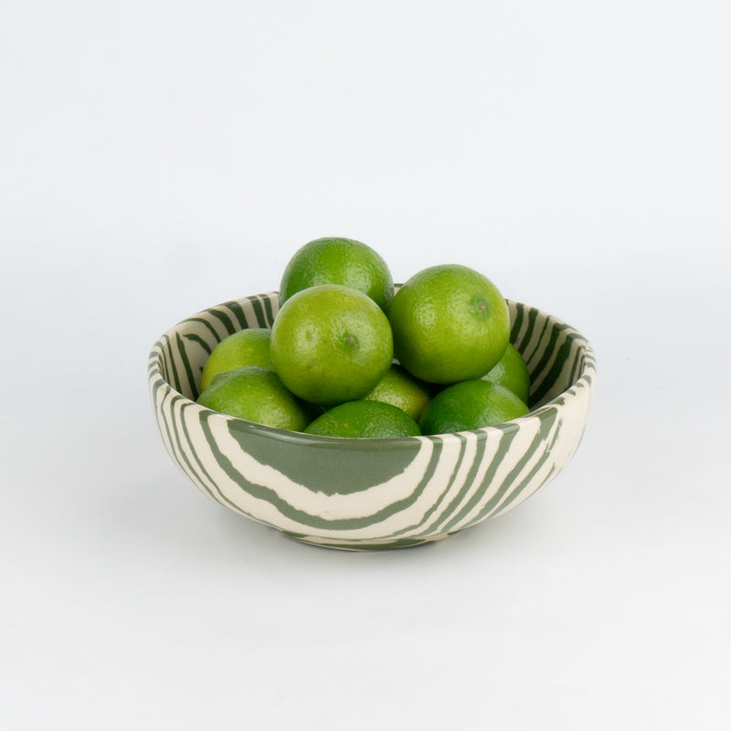 Green & White Marble Cereal Bowl
