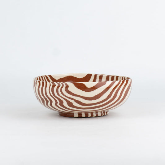 Terracotta & White Marble Cereal Bowl