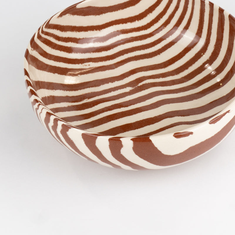 Terracotta & White Marble Cereal Bowl
