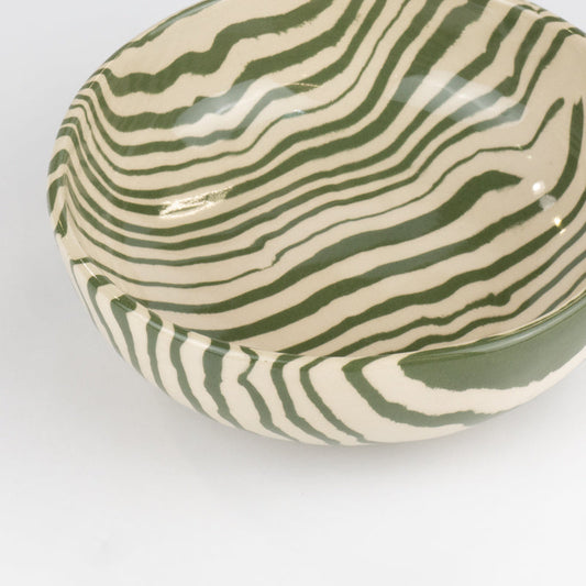 Green & White Marble Cereal Bowl